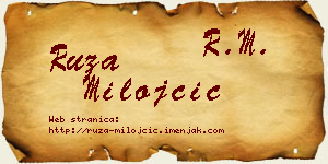 Ruža Milojčić vizit kartica